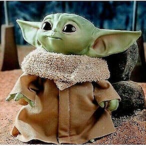 30cm Baby Yoda Llush Toy Force Desperta Mestre Boneca de Pelúcia C