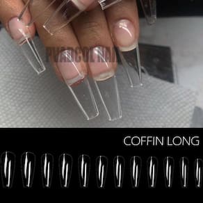 Gel X Dicas Extensão de Unha, Sistema de Cobertura Completa Forma de Caixão