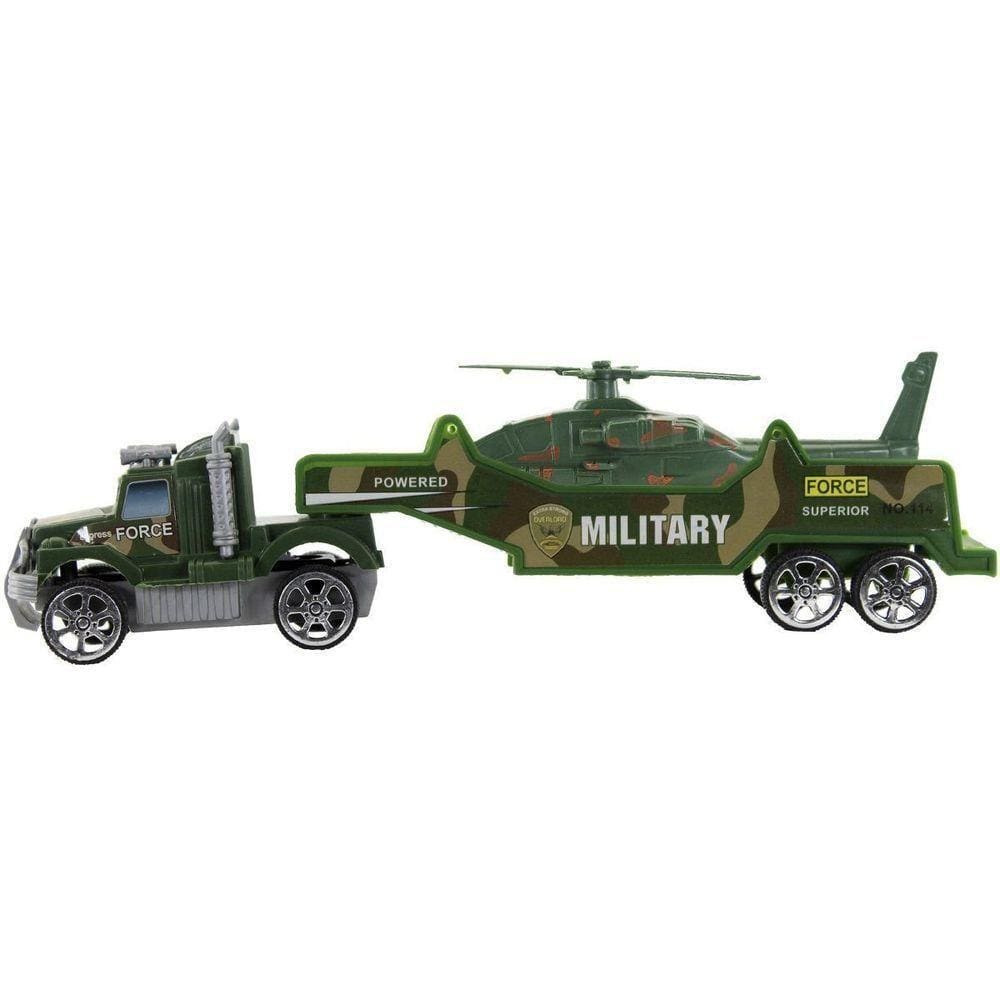 Carreta A Fricção Militar Camuflado Verde Helicóptero
