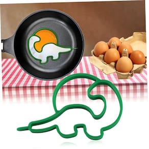 Molde modelador de ovos EY Silicone Dinosaur Omelete Monster Green