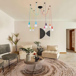 Candelabro moderno pendente lâmpada 8 luzes E27 para o quarto