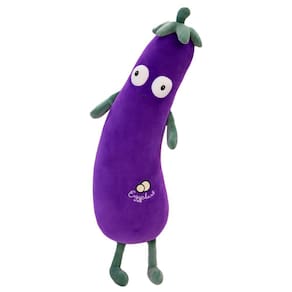 Boneca de pelúcia, comida fofa, frutas, roxa, berinjela, desenhos animados, vegetais
