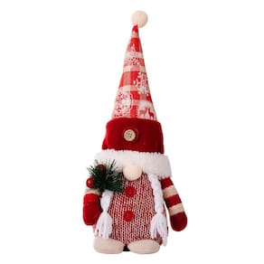 Chapéu xadrez de floco de neve com estatueta de Papai Noel de Natal