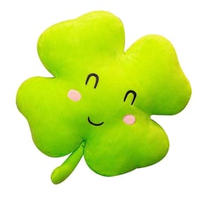 LUCKY CLOVER Almofada de pelúcia macia de pelúcia brinquedo cartoon planta Gra