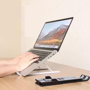 Suporte dobrável de silicone ABS-Pink Notebook/Laptop