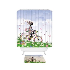 Conjunto de cortinas de chuveiro NYYBXFKDD Cute Fairy Design Poliéster