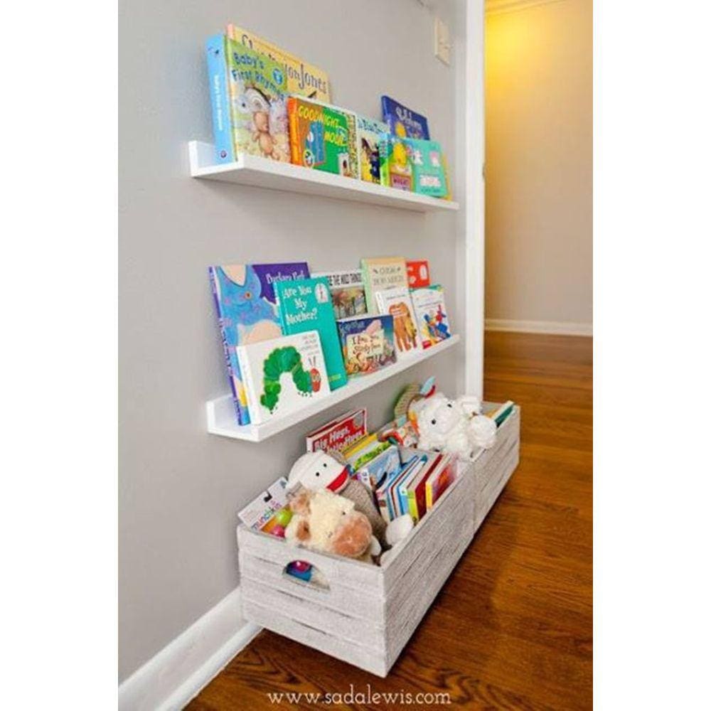 Conjunto 3 Prateleiras Canaleta p/ Quadros Livros 60 Cm.