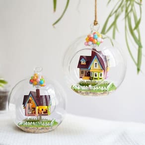 Regalo de control de luz en miniatura 3D DIY cristal Dollhou
