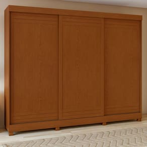 Guarda-roupa 3 Portas 4 Gavetas Nice com Pés Frassino/Off White/Frassino
