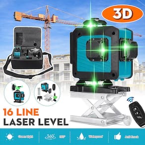 16 Linha 3D Laser Sheets Luz Verde 360 Graus Contro Remoto