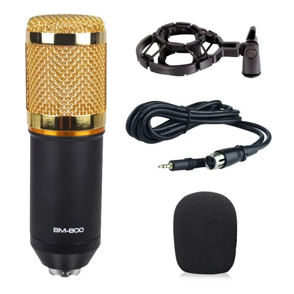 Bm-800 Professional Studio Condensador Microfone (Preto)