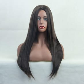 Mulheres is perucas pretas lisas perucas peludas sintéticas ond o