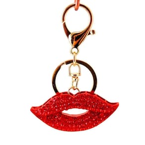Vermelho#Red Rhinestone Chaveiro Chaveiro Bolsa Bolsa Pend