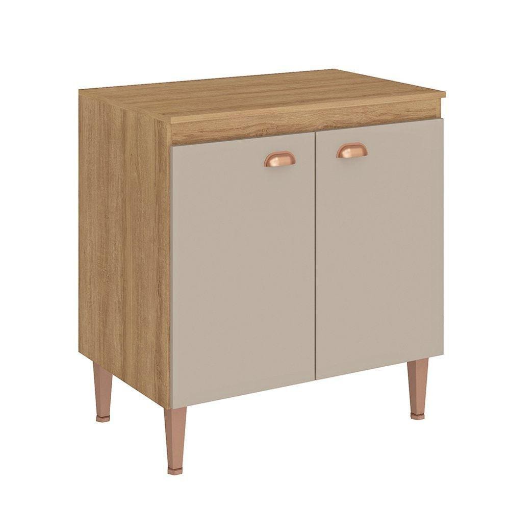 Balcão com Tampo 80cm 2 Portas Marti Mel