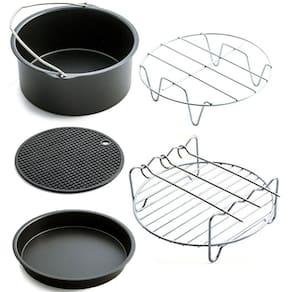 5pcs Air Fryer Acessórios Fryer Basket Assando Pizza Grill P