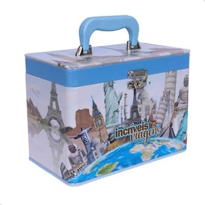 Maleta Box 240 fotos 15x21 com 4 Álbuns Fotográficos INCRÍVEIS VIAGENS Turismo Mundo Férias