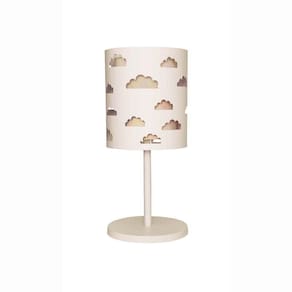 Abajur Infantil Nuvens Duplo Br 20x41 Caqui/Branco