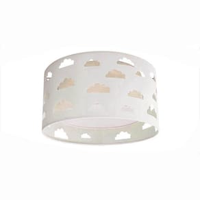 Luminária Plafon Nuvens Duplo 30x16 Caqui/Branco