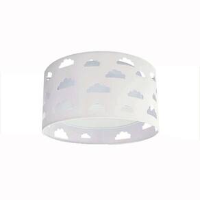 Luminária Plafon Nuvens Duplo 30x16 Branco/Branco