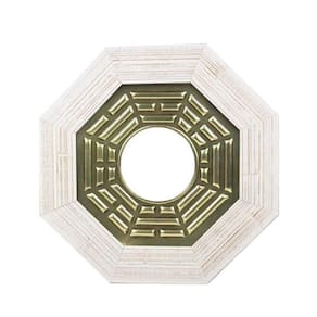 Quadro Feng Shui Baguá Céu Posterior Espelho Moldura Clara