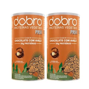 2X Proteína Vegana Prot Dobro Chocolate Com Avelã 450G