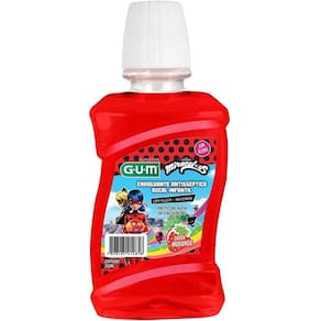 Gum Enxaguante Antisseptico Bucal Infantil Miraculous LADY BUG 250ML  Morango