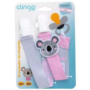 Kit 2 Prendedores de Chupeta Infantil Bebe Clingo