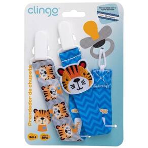 Kit 2 Prendedores de Chupeta Infantil Bebe Clingo