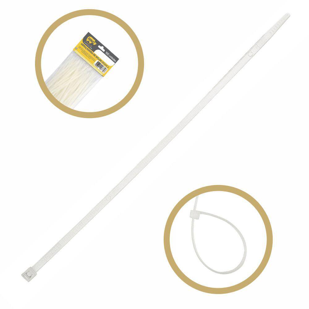 Kit Abraçadeira Presilha 200x4,8mm Branca 200 Unidades
