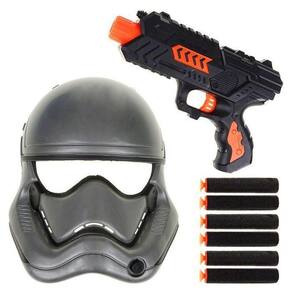 Kit Brinquedo Lançador De Dardos Com Máscara Robô
