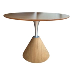 Mesa De Jantar Cone Redonda Masp 100 Cm Tampo Freijó Base Freijó Cor Marrom