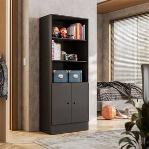 Armário Gamer 4095 Ambiente Preto Fosco - Qmovi