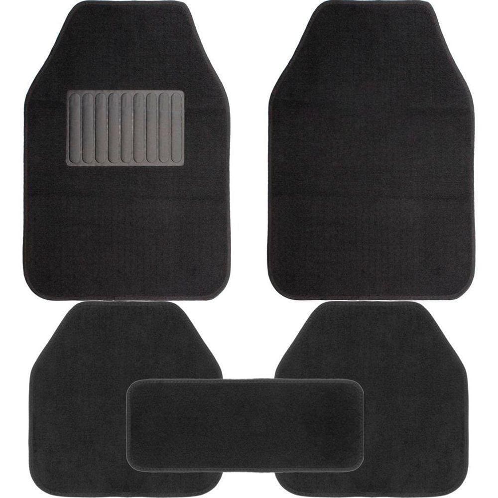 Tapete Automotivo Universal Carpê Luxo Antiderrapante Preto