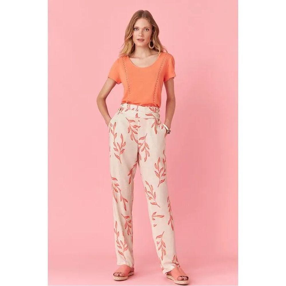 Calça Cigarrete Estampada