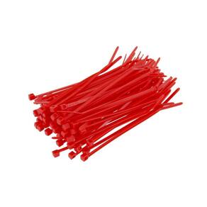 100 Abraçadeira Enforca Gato Nylon Vermelha 300x3,6mm - Starfer