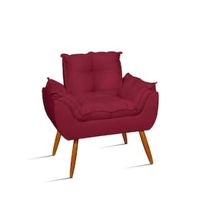 Poltrona Opala Decorativa - Escritório - Recepção - Marsala Cor:marsala