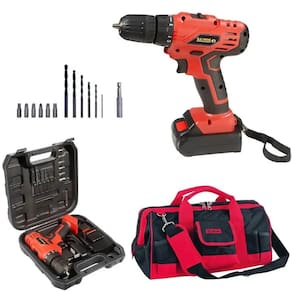 Parafusadeira Furadeira a Bateria 16V com Kit Brocas Bits SCHULZ e Bolsa MTX