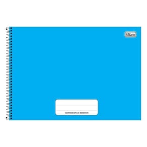 Caderno Cartografia E Desenho Pepper Azul 80 Folhas