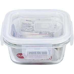 Conjunto Potes De Vidro Hermético Marmita 525Ml Quadrado