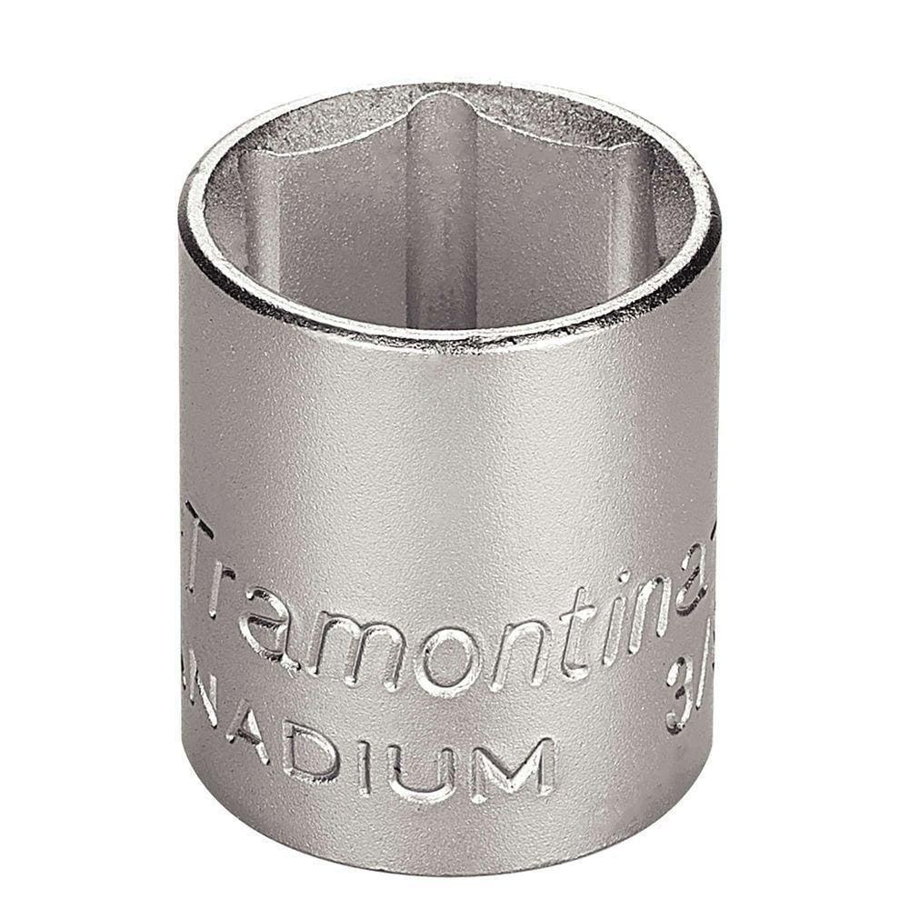 Soquete Sextavado Aço Cromo Vanádio 19mm Encaixe 3/8pol Tramontina Pro Tramontina