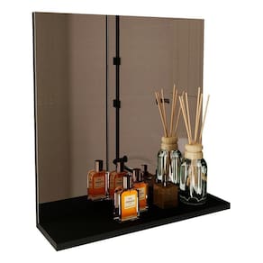 Espelheira Para Banheiro 1 Prateleira Bn3642 Preto Tecno Mobili Preto
