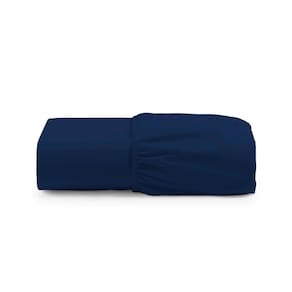 Lençol De Baixo Solteiro Avulso Com Elástico Primor Percal 400 Fios - Azul Marinho
