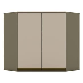 Armário Aéreo Évelin Canto Obliquo 2 Portas 83 cm Duna Cristal - Henn