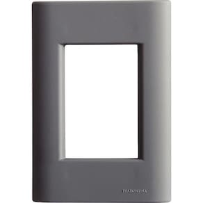 Placa 3 Postos 4x2 Tramontina Giz Titânio Soft Touch Sem Suporte Tramontina