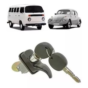 Maçaneta Fechadura Tampa Traseira Motor Fusca e Kombi Até 1996 Preto com chaves
