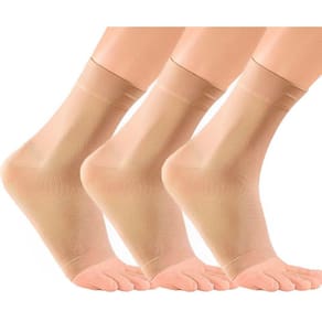 Meias De Compressão 3 Pares De Tornozeleira Tratamento Ortopédico Fascite Esporão Plantar Dores E Tornozelos Inchados