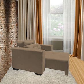 Poltrona Amamentação E Decoração Veneza Exclusiva Capuccino