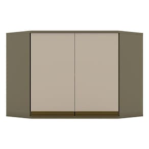 Armário Aéreo Évelin Canto Obliquo 2 Portas 67 cm Duna Cristal - Henn
