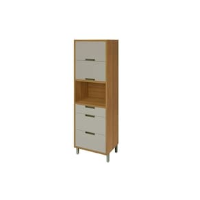 Paneleiro De Cozinha Imperatriz 1forno C- 2 Portas E 3 Gavetas 70cm Freijo-off White - Nesher