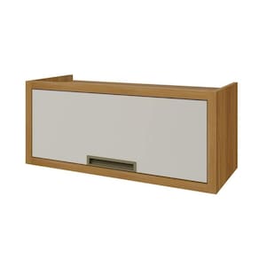 Armário Aéreo P- Cozinha Imperatriz C- 1 Porta Basculante 80cm Freijo-off White - Nesher